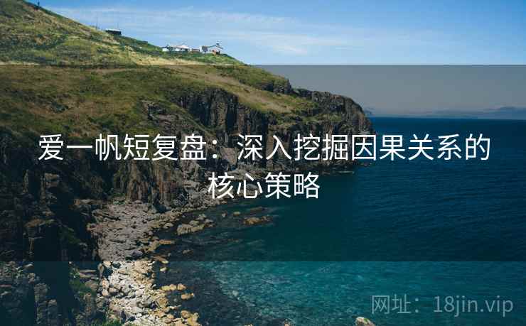 爱一帆短复盘：深入挖掘因果关系的核心策略