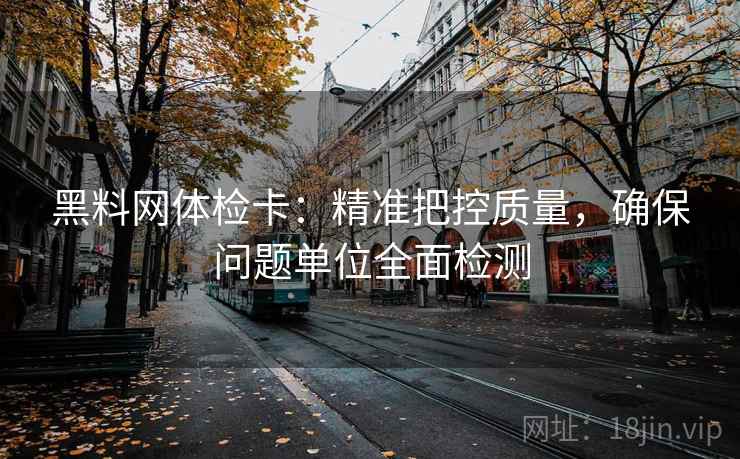 黑料网体检卡：精准把控质量，确保问题单位全面检测